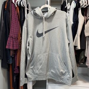 NIKE men’s thermafit grey fleece lined hoody XL